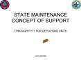 STATE MAINTENANCE CONCEPT OF SUPPORT  THROUGH FY11 FOR DEPLOYING UNITS PowerPoint PPT Presentation
