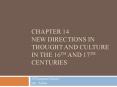 Chapter 14 New Directions in Thought and Culture in the 16th and 17th Centuries PowerPoint PPT Presentation