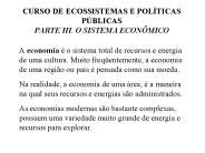 CURSO DE ECOSSISTEMAS E POL
