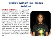 Bradley Witham - Professionals Architect