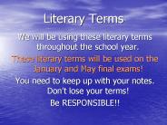 Literary Terms