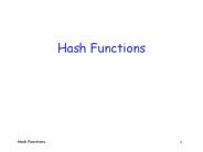 Hash Functions