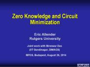 Zero Knowledge and Circuit Minimization