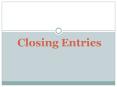 Closing Entries PowerPoint PPT Presentation