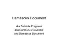 Damascus Document PowerPoint PPT Presentation