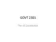 GOVT 2301 PowerPoint PPT Presentation