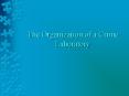 The Organization of a Crime Laboratory PowerPoint PPT Presentation