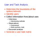 User and Task Analysis