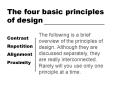 The four basic principles of design PowerPoint PPT Presentation