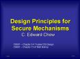 Design Principles for Secure Mechanisms PowerPoint PPT Presentation
