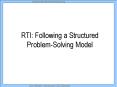 RTI: Following a Structured Problem-Solving Model PowerPoint PPT Presentation