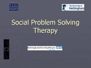 Social Problem Solving Therapy