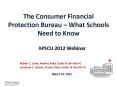 The Consumer Financial Protection Bureau  PowerPoint PPT Presentation