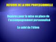 REFORME DE LA VOIE PROFESSIONNELLE PowerPoint PPT Presentation