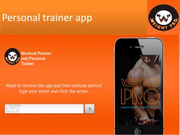 Personal trainer app