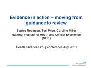 Evidence in action 