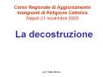 Corso Regionale di Aggiornamento Insegnanti di Religione Cattolica Napoli 21 novembre 2005 PowerPoint PPT Presentation