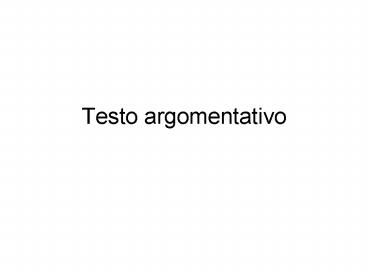 Testo argomentativo