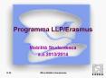Programma LLP/Erasmus PowerPoint PPT Presentation