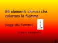 Gli elementi chimici che colorano la fiamma (saggi alla fiamma) PowerPoint PPT Presentation