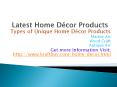 Latest Home Decor Products PowerPoint PPT Presentation