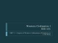 Western Civilization I HIS-101 PowerPoint PPT Presentation