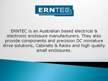 Erntec - Brushless DC Motors & Small DC Motors Manufacturers