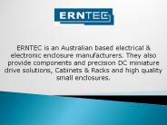 Erntec - Brushless DC Motors & Small DC Motors Manufacturers