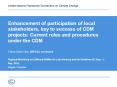 Enhancement of participation of local stakeholders, key to success of CDM projects: Current rules and procedures under the CDM PowerPoint PPT Presentation