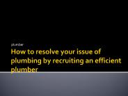 Eligible Plumber in Hobart