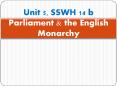 Unit 5, SSWH 14 b Parliament PowerPoint PPT Presentation