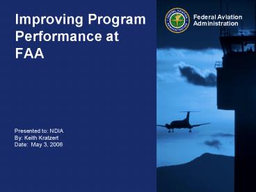 Improving Program Performance at FAA