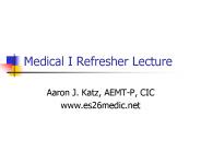 Medical I Refresher Lecture