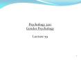 Psychology 320: Gender Psychology Lecture 59 PowerPoint PPT Presentation