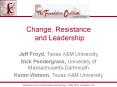 Change, Resistance and Leadership PowerPoint PPT Presentation