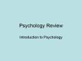 Psychology Review PowerPoint PPT Presentation