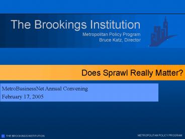 Does Sprawl Really Matter?