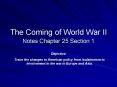 The Coming of World War II PowerPoint PPT Presentation