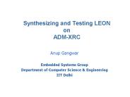 Synthesizing and Testing LEON on ADM-XRC