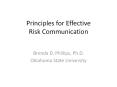 Principles for Effective Risk Communication PowerPoint PPT Presentation