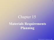 Production  and Operations Management: Manufacturing and  Services
