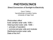 PHOTOVOLTAICS