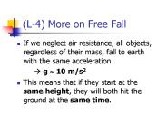 (L-4) More on Free Fall