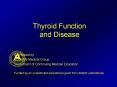 Thyroid Function and Disease PowerPoint PPT Presentation