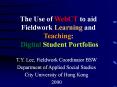 The Use of WebCT to aid Fieldwork Learning and Teaching:  Digital Student Portfolios PowerPoint PPT Presentation