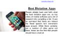 Best Dictation Apps Online PowerPoint PPT Presentation