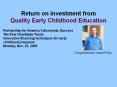 Return on investment from Quality Early Childhood Education PowerPoint PPT Presentation