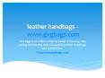 leather handbags - www.gvgbags.com PowerPoint PPT Presentation