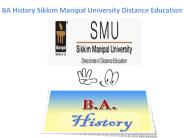 BA History Sikkim Manipal University Distance Learning