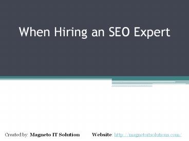 When You Need To Hire an SEO Expert